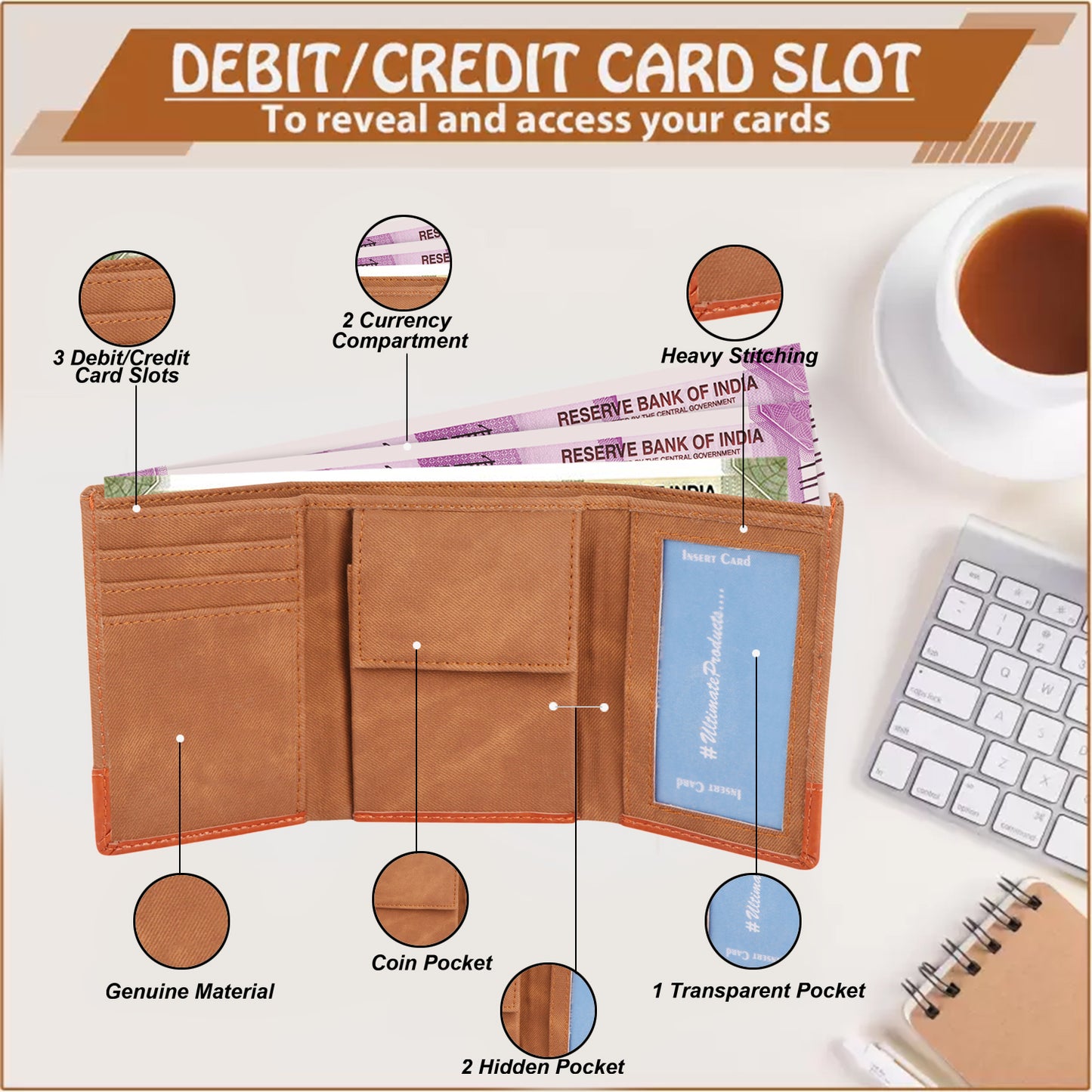 Jeans Tri-Fold Contrast Palla Wallet (CPW)